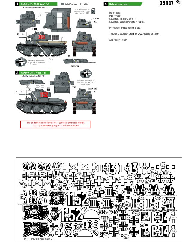 1/35 Pz.Kpfw.38(t) Praga Ausf.A-G in Wehrmacht Service - Click Image to Close