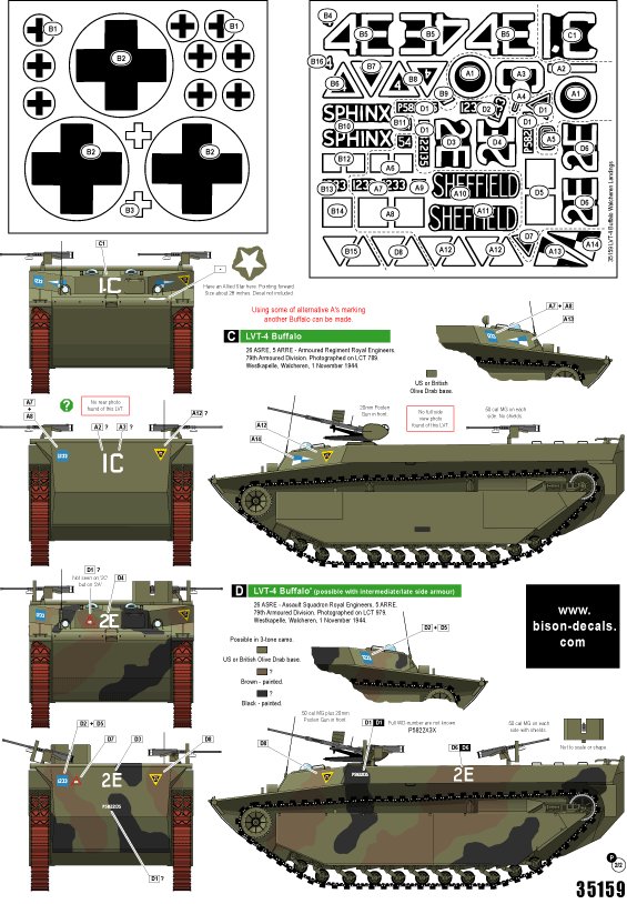 1/35 British LVT-4 Buffalo #1 "5 ARRE, 79th Armoured Division" - Click Image to Close