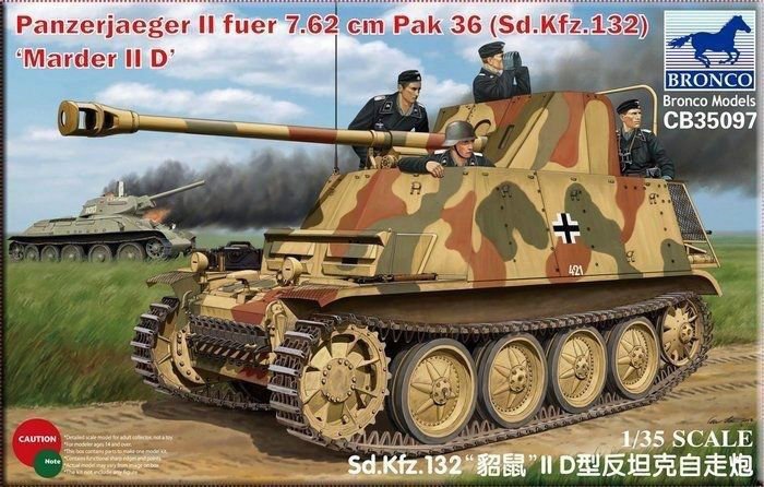1/35 Panzerjaeger II fur 7.62cm Pak 36, Sd.Kfz.132 Marder II D - Click Image to Close