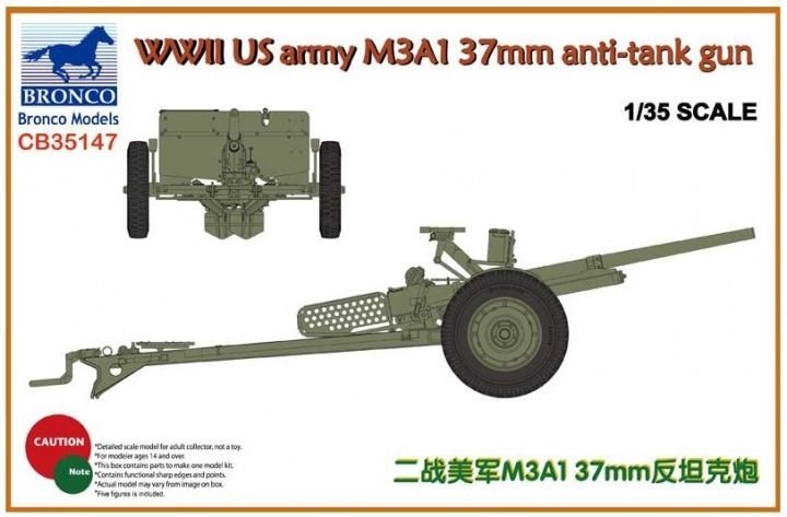 1/35 WWII US Army M3A1 37mm AT Gun - Click Image to Close