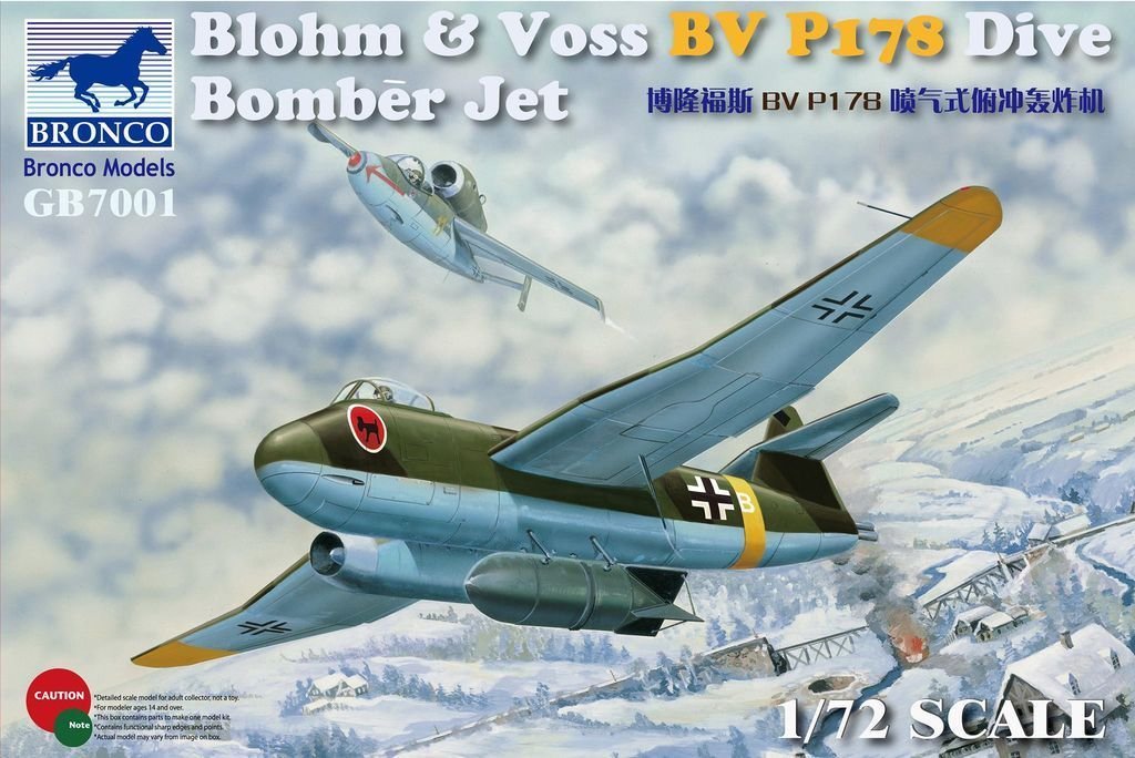 1/72 Blohm & Voss BV P.178 Dive Bomber Jet - Click Image to Close