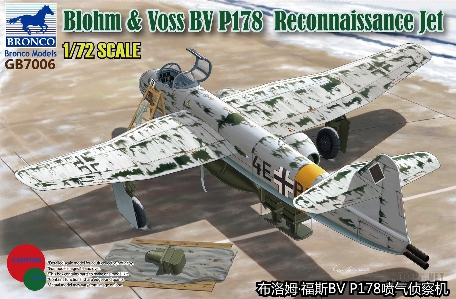 1/72 Blohm & Voss BV P.178 Reconnaissance Jet - Click Image to Close