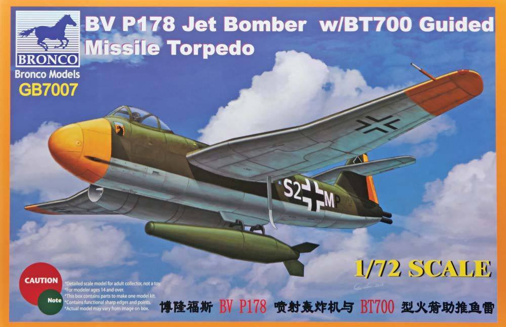 1/72 Blohm & Voss BV P.178 Jet Bomber w/BT700 Guided Torpedo - Click Image to Close