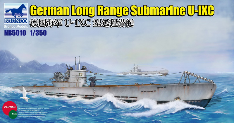 1/350 German Long Range Submarine U-IXC - Click Image to Close