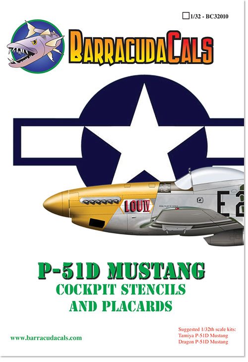 1/32 P-51D Mustang Stencils and Placards - Click Image to Close