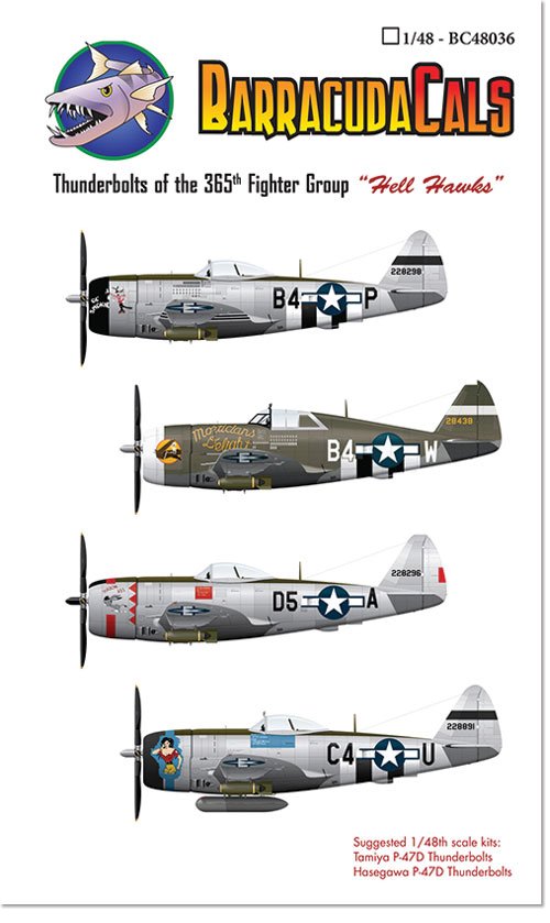 1/48 P-47 Thunderbolts of the 365nd FG "Hell Hawks" - Click Image to Close