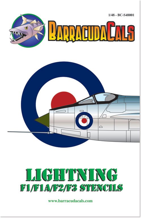 1/48 BAC Lightning F1/F2/F3 Stencils - Click Image to Close