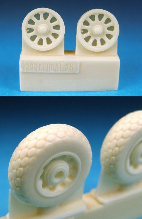 1/48 P-51 Mustang Oval Tread Pattern Wheels - Click Image to Close