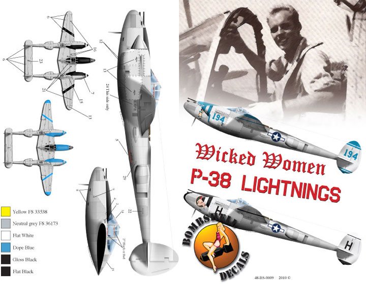 1/48 P-38 Lightnings, Wicked Women Pt.2 - Click Image to Close