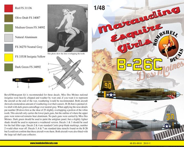 1/48 B-26C Marauder, Marauding Esquire Girls - Click Image to Close