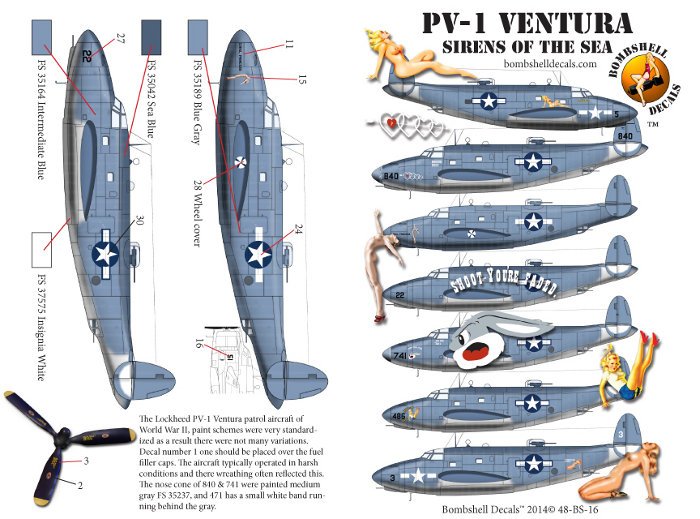 1/48 PV-1 Ventura, Sirens of the Sea - Click Image to Close