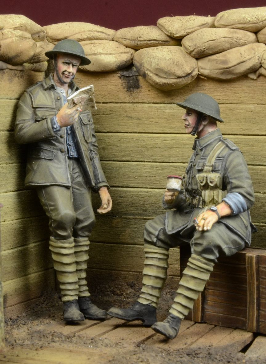 1/35 "in a Trench" WWI British Infantry at Rest - Click Image to Close