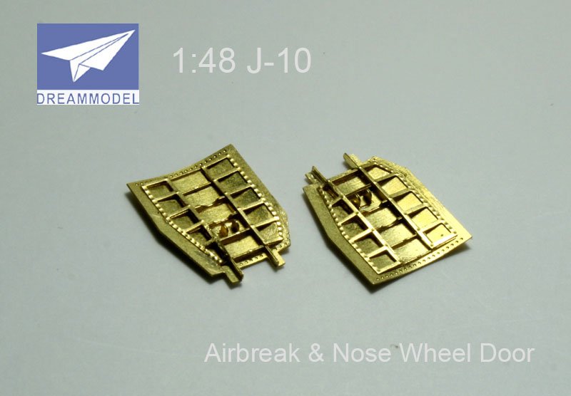 1/48 J-10 Airbreak & Nose Wheel Door Etching Parts for Trumpeter - Click Image to Close