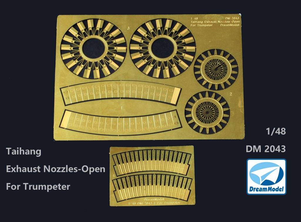 1/48 Chinese Tai Hang Exhaust Nozzles Open for Trumpeter - Click Image to Close
