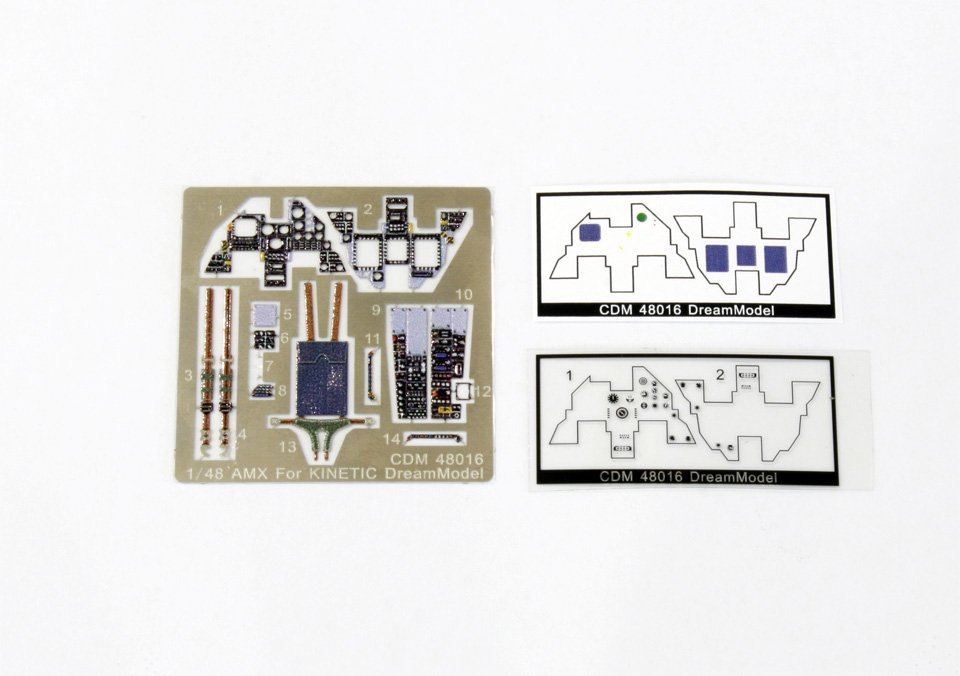 1/48 Cockpit Color Etching Parts for AMX Attack (Kinetic) - Click Image to Close