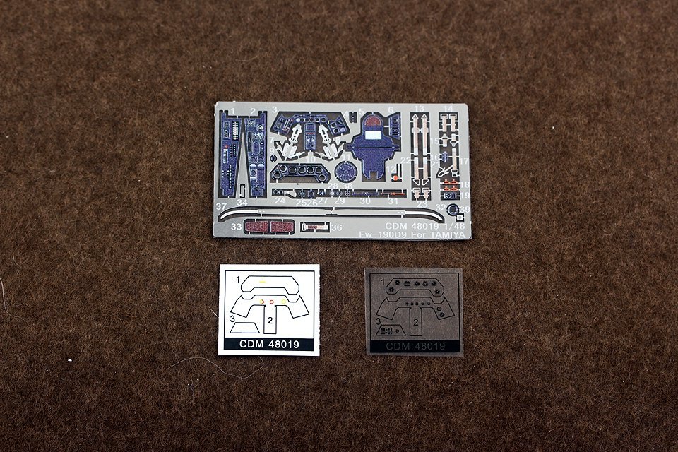 1/48 Cockpit Color Etching Parts for Fw190D-9 (Tamiya) - Click Image to Close