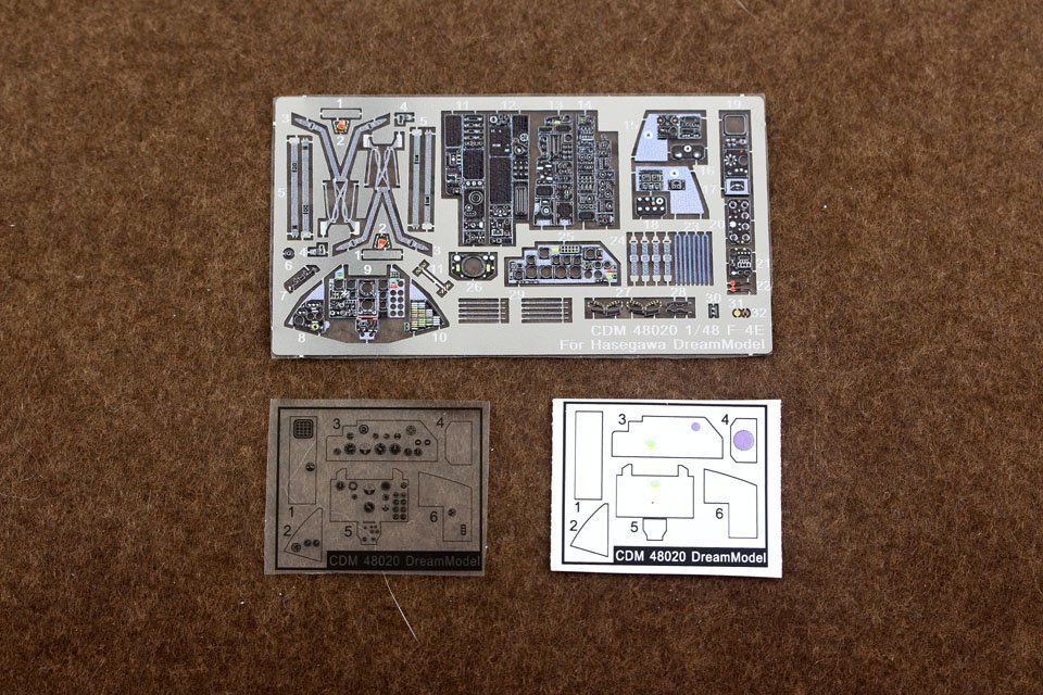 1/48 Cockpit Color Etching Parts for F-4E Phantom II (Hasegawa) - Click Image to Close