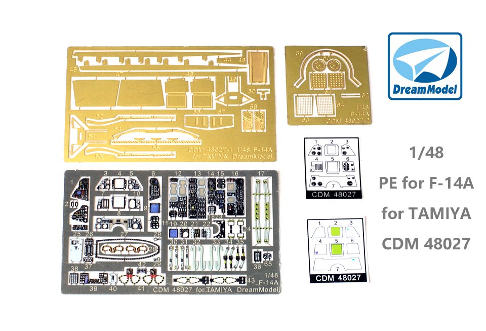 1/48 Cockpit Color Etching Parts for F-14A Tomcat (Tamiya) - Click Image to Close