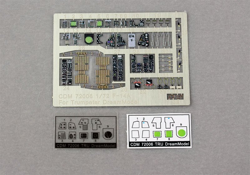 1/72 Cockpit Color Etching Parts for F-14A Tomcat (Hobby Boss) - Click Image to Close