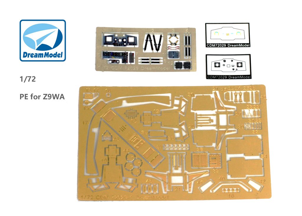1/72 Cockpit Color Etching Parts for Z-9WA (Dream Model) - Click Image to Close