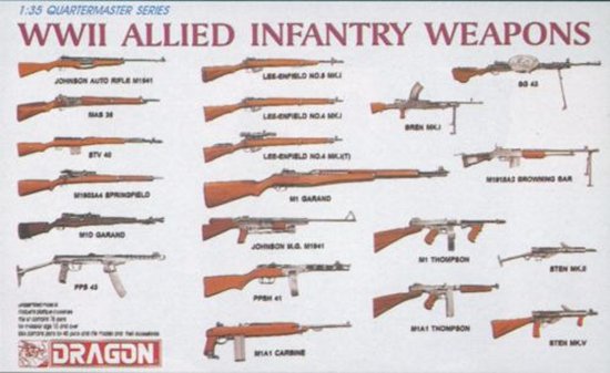 1/35 WWII Allied Infantry Weapons Set - Click Image to Close