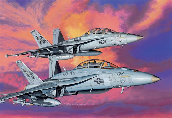 1/144 F/A-18F Super Hornet VFA-11 & VFA-211 - Click Image to Close