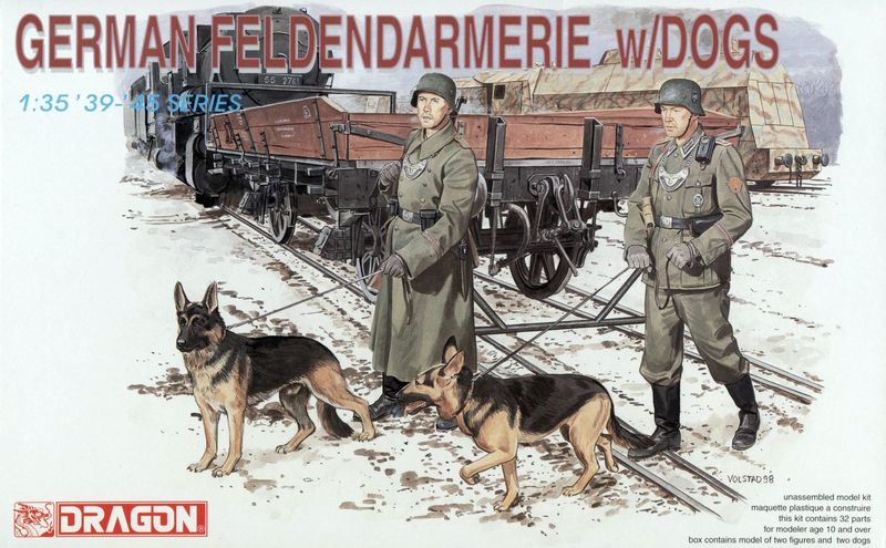 1/35 German Feldgendarmerie w/Dogs - Click Image to Close