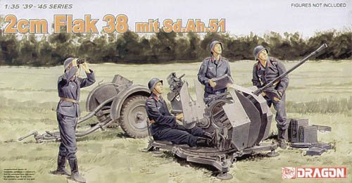 1/35 German 2cm Flak 38 w/ Sd.Ah.51 Trailer - Click Image to Close