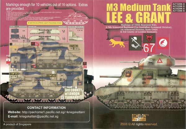 1/35 M3 Medium Tank Lee & Grant (Burma & North Africa) - Click Image to Close