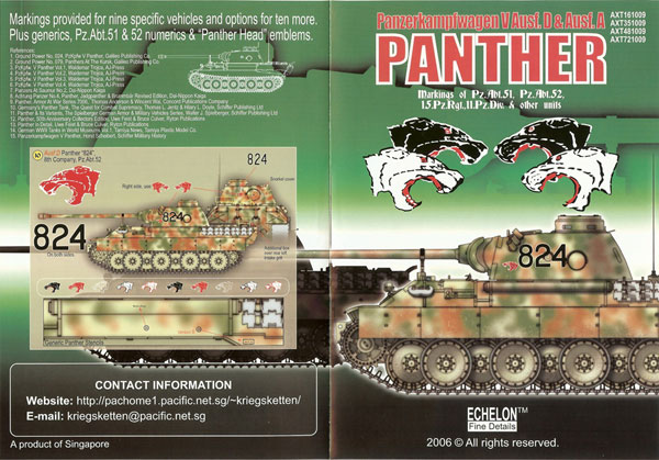 1/35 Pz.Abt.51/52 & 15.Pz.Rgt Panthers (Ausf.Ds & A) - Click Image to Close
