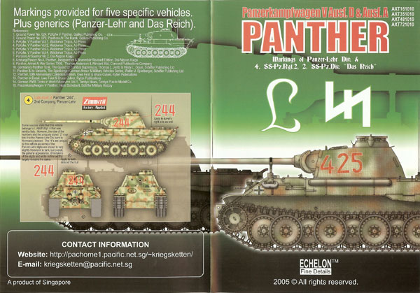 1/35 Panzer-Lehr & Das Reich Panther Ausf.D & A - Click Image to Close
