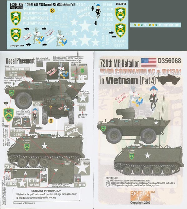 1/35 720th MP Battalion V-100 Commando & M113A1 in Vietnam Pt.4 - Click Image to Close