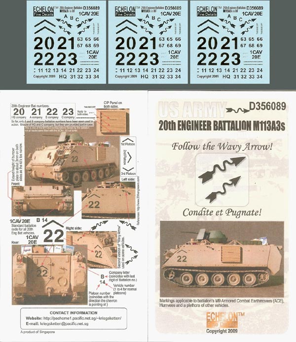 1/35 US Army 20th Engineer Battalion M113A3s in OIF - Click Image to Close