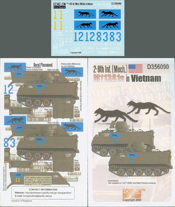 1/35 2-8th Inf. (Mech.) M113A1s in Vietnam - Click Image to Close