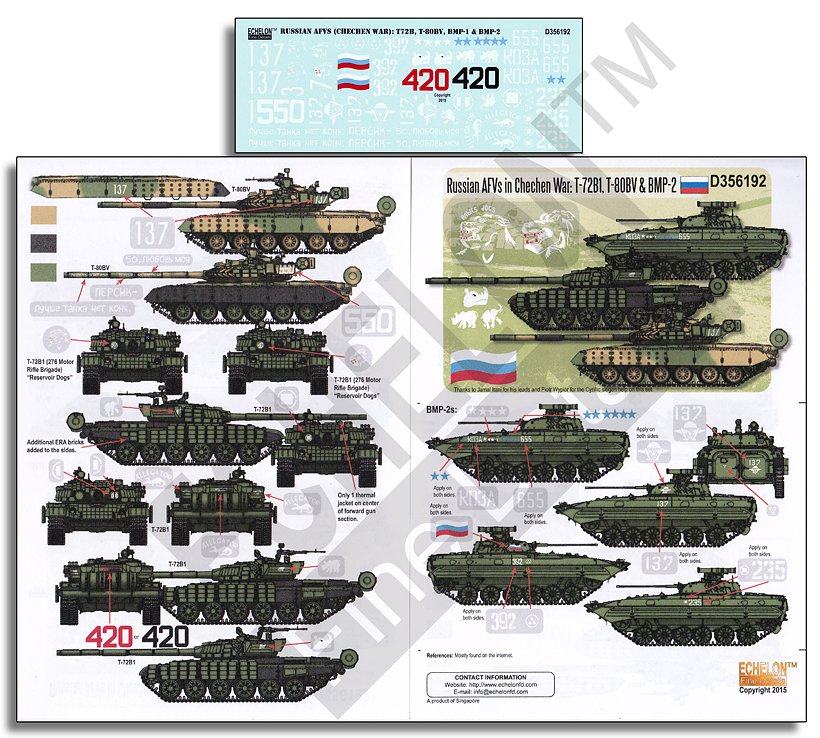 1/35 Russian AFVs in Chechen War: T-72B1,T-80BV & BMP-2 - Click Image to Close