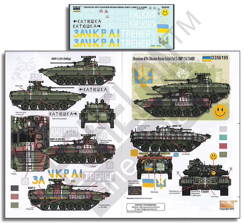 1/35 Ukrainian AFVs (Ukraine-Russia Crisis) Pt.3: BMP-2 & T-64BV - Click Image to Close