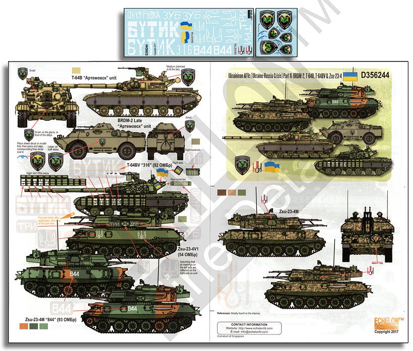 1/35 Ukrainian AFVs (Ukraine-Russia Crisis) Pt.11, BRDM-2, T-64B - Click Image to Close