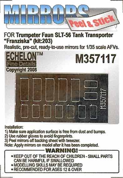 1/35 German Faun SLT-56 Tank Transporter Mirrors for Trumpeter - Click Image to Close