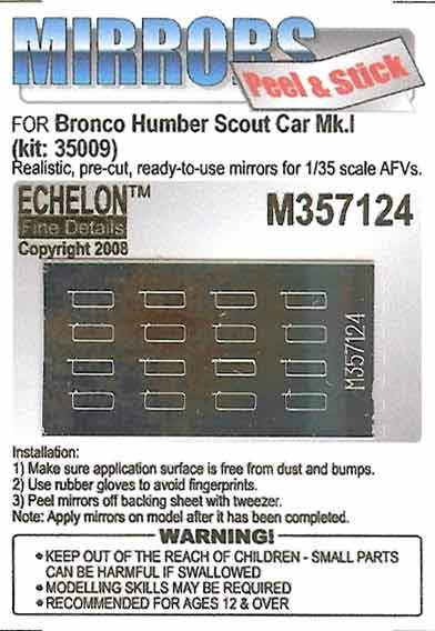 1/35 Humber Scout Car Mk.I Mirrors for Bronco - Click Image to Close