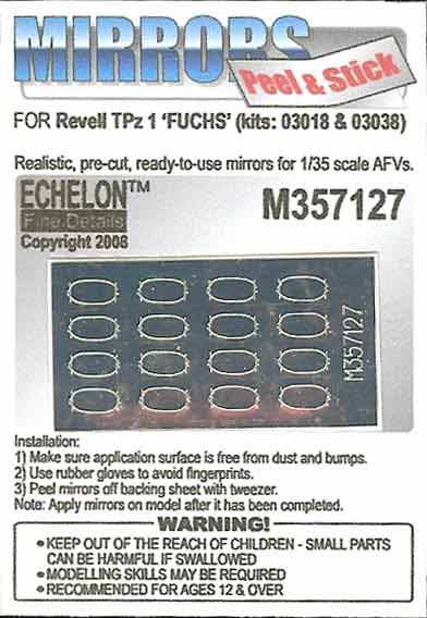 1/35 TPz Fuchs Mirrors for Revell - Click Image to Close
