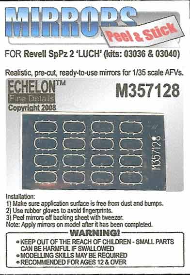 1/35 SpPz 2 Luch Mirrors for Revell - Click Image to Close