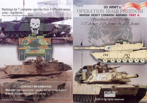 1/35 US Army M1A1HA in "Operation Iraqi Freedom" (Various Units) - Click Image to Close