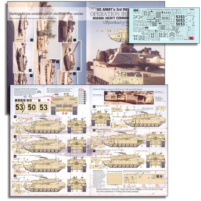 1/72 US Army (1-64 Armor, HQ & C Co) M1A1HA Abrams in OIF - Click Image to Close