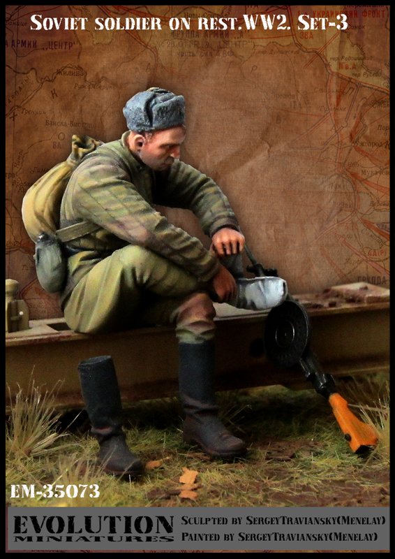 1/35 WWII Soviet Soldier on Rest #3 - Click Image to Close