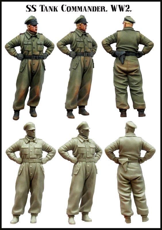 1/35 WWII German SS Tank Commander - Click Image to Close