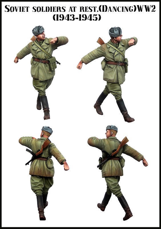 1/35 WWII Soviet Soldier at Rest (Dancing) 1943-45 #3 - Click Image to Close