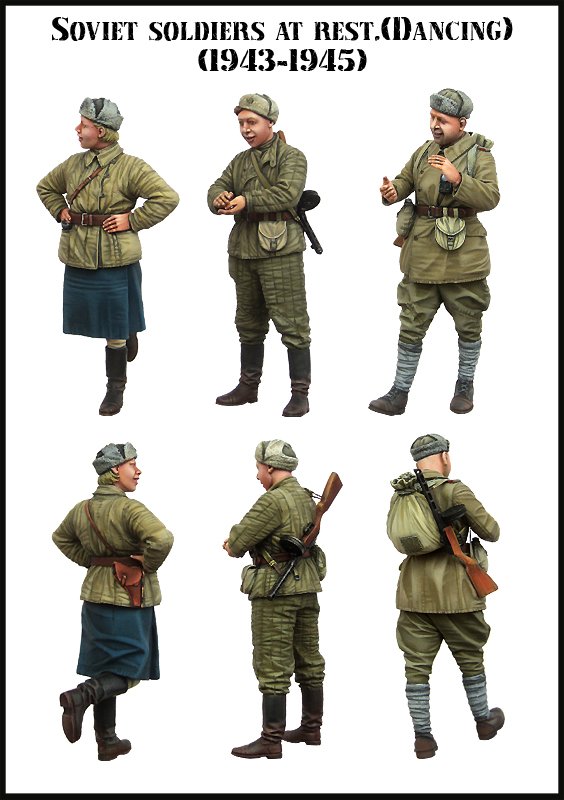1/35 WWII Soviet Soldiers at Rest, 1943-1945 - Click Image to Close