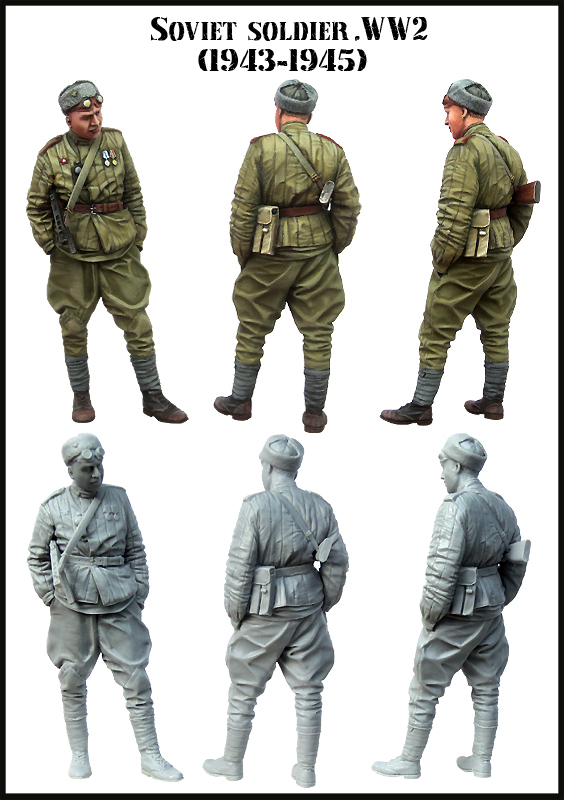 1/35 WWII Soviet Soldier 1943-45 - Click Image to Close