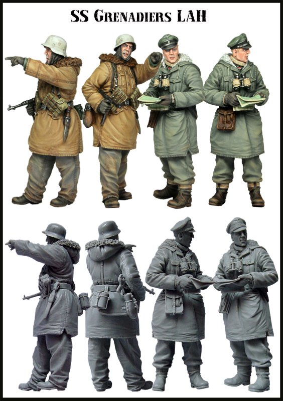 1/48 WWII German SS Grenadiers LAH #4 - Click Image to Close