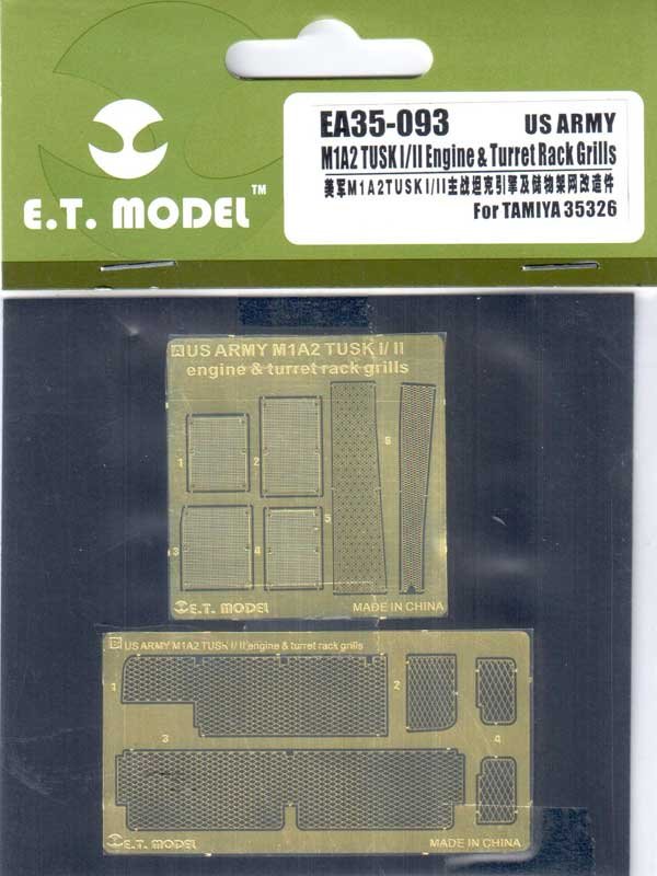 1/35 M1A2 TUSK I/II Engine & Turret Rack Grills for Tamiya 35326 - Click Image to Close